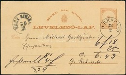 1877 Díjjegyes Levelezőlap Fordított állású II. Vízjellel 'Ó-BESENYŐ' / Inverted Watermark II. - Otros & Sin Clasificación