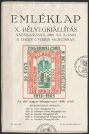 1965 A Than Mór Bélyegtervet ábrázoló Bélyegkiállítási Emlékív - Autres & Non Classés