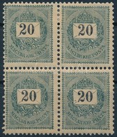 ** * 1899 20kr 2. Vízjelállás Négyestömb, 1 Bélyeg Postatiszta (25.000) - Andere & Zonder Classificatie