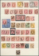O 1867 46 Db Bélyeg Jobb értékekkel, Színváltozatokkal Közte Jobb Bélyegzések (színes Is) Berakó Lapon - Sonstige & Ohne Zuordnung