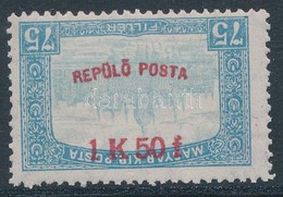 ** 1918 Repülő Posta 1K 50f Fordított Felülnyomattal, Garancia Nélkül - Autres & Non Classés