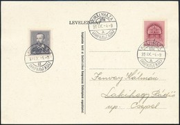 1939 Szept. 4. 1f + 1f Bérmentesítéssel 'KIRÁLYHÁZA' Kétnyelvű Bélyegzéssel - Autres & Non Classés