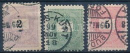 O 1898 2kr, 3kr és 5kr 11 1/2 Fogazással (17.000) - Autres & Non Classés