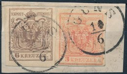 1850 3kr + 6kr MP III. 'GÜNS' - Sonstige & Ohne Zuordnung