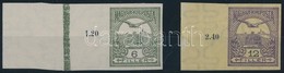 (*) 1913 Turul 6f és 12f Vágott Bélyeg Nagy ívszéllel - Other & Unclassified