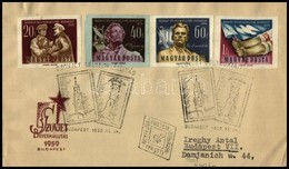 1959 Szovjet Bélyegkiállítás Vágott Sor FDC-n (5.000) - Otros & Sin Clasificación