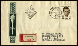 1961 Arcképek (III.) - Latinka Sándor 1Ft ívszéli Vágott Bélyeg Ajánlott FDC-n - Other & Unclassified