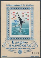 ** 1963 Műkorcsolyázó és Jégtánc Európa-Bajnokság Vágott Blokk (16.000) - Sonstige & Ohne Zuordnung