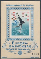 ** 1963 Műkorcsolyázó és Jégtánc Európa-Bajnokság Vágott Blokk (16.000) - Other & Unclassified