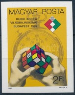 ** 1982 Rubik-kocka VB Vágott Bélyeg - Sonstige & Ohne Zuordnung