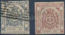* O Olaszország Modena 1859 2 Db Bélyeg - Autres & Non Classés