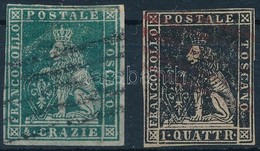 O Olaszország Toszkána 1851-1857 2 Db Bélyeg (Mi EUR 1.050,-) - Autres & Non Classés