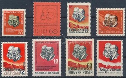 ** 1965 8 Ország Marx-Lenin Bélyeg Kiadásai Stecklapon - Sonstige & Ohne Zuordnung