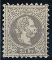 (*) 1867 25kr Sötétlila, Gumi Nélkül / Dark Purple, Without Gum. Certificate: Steiner - Otros & Sin Clasificación