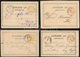 1872-1874 4 Klf Futott Díjjegyes Levelezőlap - Andere & Zonder Classificatie