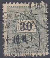 O 1889 30kr 11 1/2 Fogazás, Kézzel Javított Dátum A Bélyegzésben - Andere & Zonder Classificatie