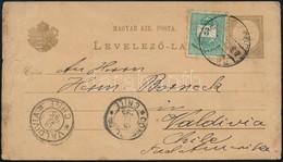 1895 Díjkiegészített Díjjegyes Levelezőlap Chilébe - Autres & Non Classés