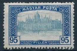 * 1919 Magyar Posta 95f Látványosan Eltolódott Középrésszel - Otros & Sin Clasificación