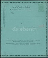 1887 3kr Zárt Díjjegyes Levelezőlap, Használatlan / 3kr PS-cover Card, Unused - Sonstige & Ohne Zuordnung