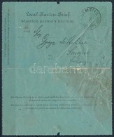 1890 3kr Díjjegyes Zárt Levelezőlap (120.000) / 3kr PS-cover Card 'SARAJEVO' (javított / Repaired) - Sonstige & Ohne Zuordnung