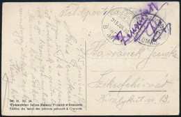1915 Képeslap Lengyelországból 'TÁBORI FŐPOSTAHIVATAL 351B' + 'M.K. TÁVÍRDA ... ÁLLOMÁS' - Other & Unclassified