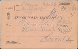 1915 Tábori Posta Levelezőlap 'K.u.k. MOBILES RESERVESPITAL No. 2/5' + 'TP 108' - Sonstige & Ohne Zuordnung
