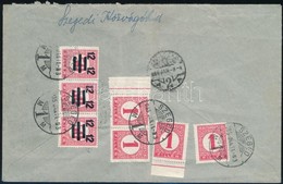 1935 Hivatalos Levél 7 Bélyeges Portóval Szegedről Debrecenbe / Official Cover, With Postage Due - Andere & Zonder Classificatie