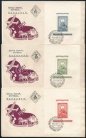 1951 80 éves A Magyar Bélyeg Blokk Sor FDC-n (50.000) - Otros & Sin Clasificación