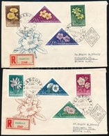 1958 Virág Sor 2  Db Ajánlott FDC-n - Otros & Sin Clasificación