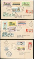 1959 Közlekedési Múzeum + FIP Szelvényes Bélyeg 3
 Db Ajánlott FDC-n - Sonstige & Ohne Zuordnung