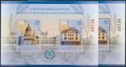 ** 2019 A Magyar Országgyűlés 130 éve Az Interparlamentáris Unióban Blokkpár. Sorszám:00736 Piros és Fekete Sorszámmal.  - Sonstige & Ohne Zuordnung