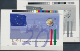 ** 2011 Magyarország Az EU Tanácsának Soros Elnöke Cromalin Emlékív Pár, Hátoldalán Bélyegző - Autres & Non Classés