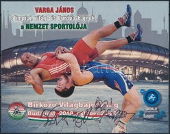 ** 2018 Felülnyomat A Birkózó VB Emlékíven - Varga János Az év Sportolója Dedikált! - Autres & Non Classés