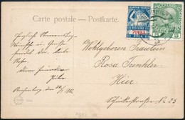 1912 Képeslap 5h Bérmentesítéssel, Keresztnév Bélyeggel Kiegészítve - Other & Unclassified