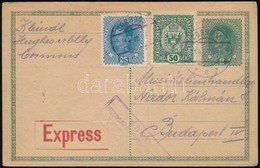 1918 Cenzúrás Expressz Levelezőlap Budapestre - Other & Unclassified