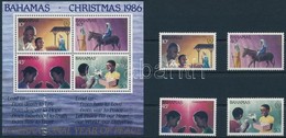 ** 1986 Karácsony, Béke Sor + Blokk,
Christmas, Peace Set + Block
Mi 636-639 + Mi 50 - Other & Unclassified