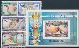 ** 1983 Karácsony, Pápa Sor + Blokk,
Christmas, Pope Set + Block
Mi 724-727 + Mi 62 - Other & Unclassified