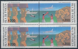 ** 1992 Húsvét-sziget Négyestömb,
Easter Island Block Of 4
Mi 1502-1503 - Autres & Non Classés
