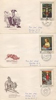 1969 Festmények Mi 1910 - 1914 5 Db Futott FDC-n - Other & Unclassified