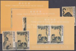 ** 1970 A Yi-dinasztia Festményei: állatok Sor Mi 739 A - 741 A + 3 Blokk Mi 314 C - 316 C - Andere & Zonder Classificatie