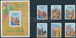 ** 1984 Karácsony Sor + Blokk,
Christmas Set + Block
Mi 1072-1077 + Mi 114 - Other & Unclassified