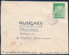 1959 Levél 22 Fen Bérmentesítéssel Pekingből Magyarországra, Kecskemétre Küldve - Otros & Sin Clasificación