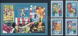 ** 1992 Labdarúgó-világkupa 1994, USA Sor + Blokk,
Football World Cup 1994, USA Set + Block
Mi 1399 A - 1402 A + Mi 201  - Autres & Non Classés