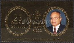 ** 2003 Az államfő Hivatalba Lépésének 25. évfordulója Mi 4170 Aranyfóliás Bélyeg - Autres & Non Classés