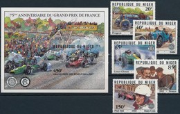 ** 1981 Franciaország Nagydíja Sor + Blokk,
Grand Prix Of France Set + Block
Mi 773-777 + Mi 35 - Autres & Non Classés