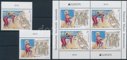 ** 2014 Europa CEPT Hangszerek ívszéli Sor + Blokk Mi 6812-6813 + 586 II - Autres & Non Classés