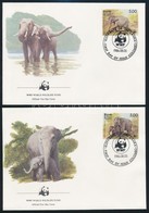 1986 WWF: Elefánt Sor Mi 753-756 4 Db FDC-n - Sonstige & Ohne Zuordnung