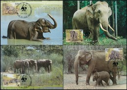 1986 WWF: Elefántok Sor 4 Db CM-en Mi 753-756 - Sonstige & Ohne Zuordnung