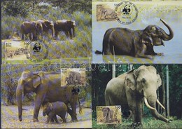 1986 WWF Elefántok CM Mi 763-766 - Autres & Non Classés