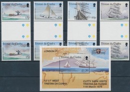 ** 2000 THE STAMP SHOW Bélyegkiállítás Sor ívközéprészes Párokban Mi 681-684 + Blokk Mi 34 - Otros & Sin Clasificación